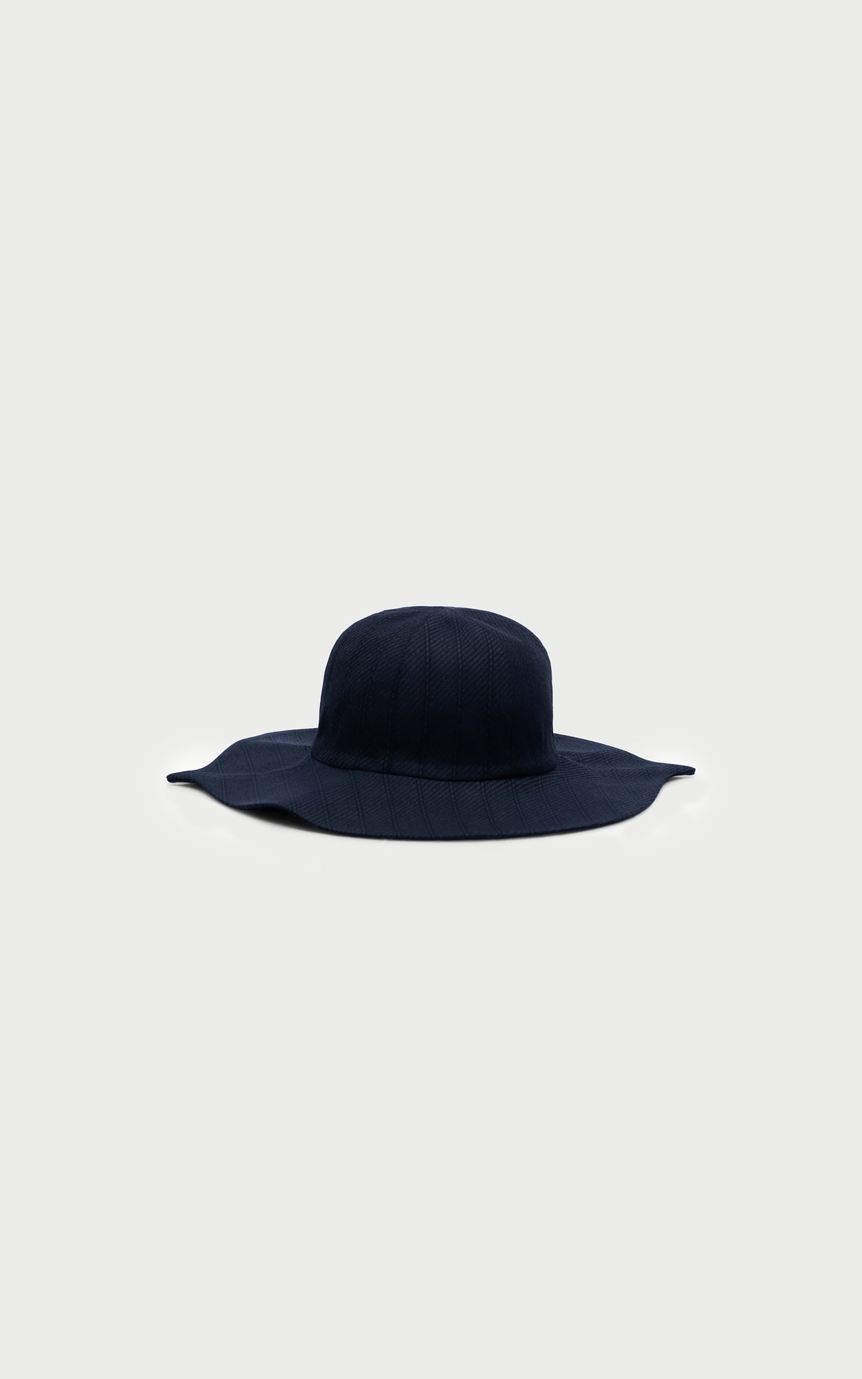 Ink Wash Blue Wide-brim Leaf Hat