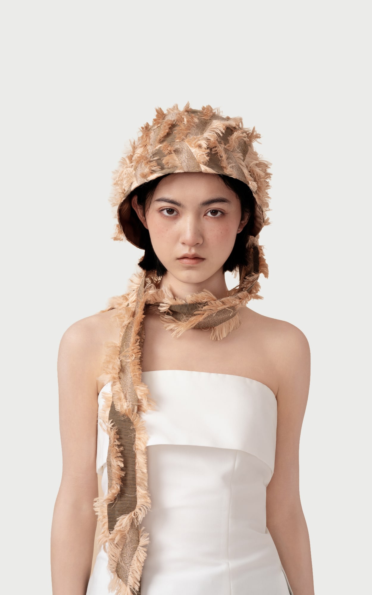 Wings of Light Hat & Ribbon Set worn by a model