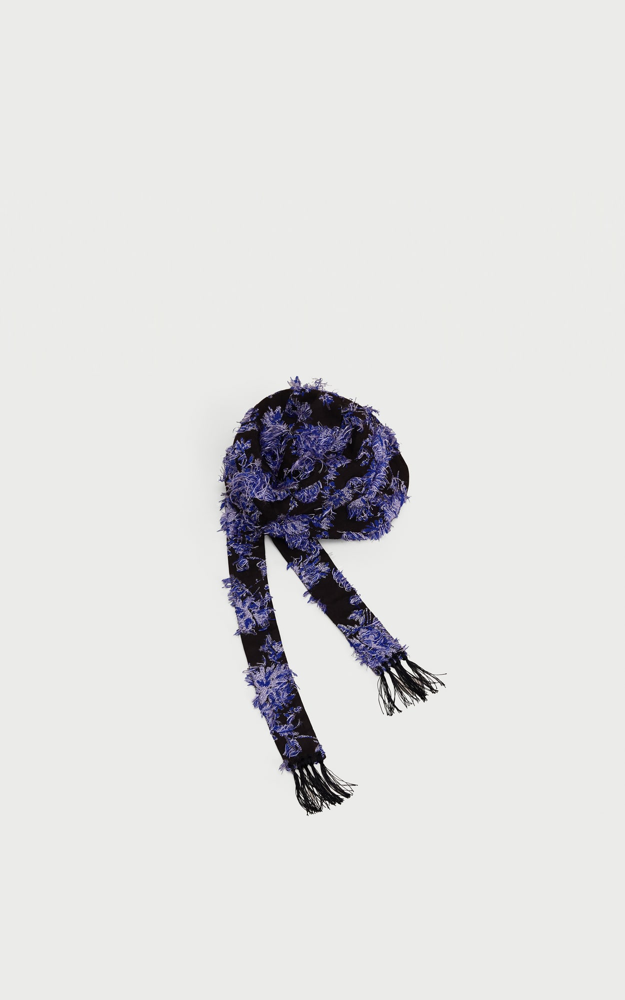 Swaying Silver Blue Hat & Ribbon Set
